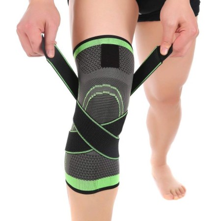 1 pcs Knee Support for Running, Sport Elastic Nylon Knee Brace with Strap Compression for Joint Pain Woman Men, Adjustable Knee Sleeves for Knee Pain Relief