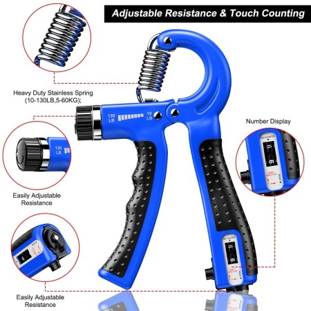 Adjustable 5-60kg Counting Hand Grips1 pcs strengthen the hand