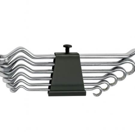 Ring Spanner Set 8 Pieces sizes: 6 mm x 7 mm, 8 mm x 9 mm, 10 mm x 11 mm, 12 mm x 13 mm, 14 mm x 15 mm, 16 mm x 17 mm, 18 mm x 19 mm, and 20 mm x 22 mm